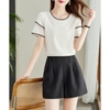 Mã H753: Sét bộ nữ cao cấp phong cách nước ngoài quần short ngắn tay