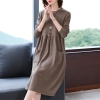 Mã E961: đầm len dáng suông rộng big size trung niên