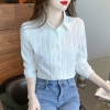 Mã H794: Áo Sơ Mi Nữ Thời Trang Cotton Phối Ren Nối Top