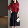 Mã L407: set áo váy đẹp cao cấp nữ cao cấp áo cardigan dệt kim