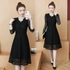 Mã H694: Đầm ren nữ dáng xuông rộng che bụng