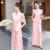 Mã L692: set bộ nữ quần ống rộng sang trọng cao cấp