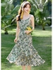 Mã M187: Đầm maxi in hoa tươi mát