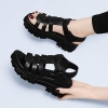 Mã M086: Giày sandal đế xuồng cao gót bằng da thật dành cho nữ
