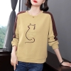Mã L953: Áo nỉ trung niên cổ tròn nữ kiểu dáng thường ngày