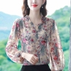 Mã K944: Áo sơ mi hoa nữ cao cấp xuân mới dài tay đẹp sang trọng p
