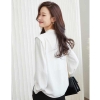 Mã M110: Áo sơ mi chiffon cổ đứng kiểu Pháp dành cho nữ, thiết kế độc đáo
