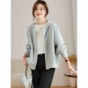 Mã L403: Áo khoác nữ cao cấp cài nút kiểu Hàn Quốc cho nữ cao cấp áo khoác cardigan dáng rộng thể thao ngắn