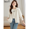Mã L403: Áo khoác nữ cao cấp cài nút kiểu Hàn Quốc cho nữ cao cấp áo khoác cardigan dáng rộng thể thao ngắn