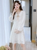 Mã L486: Váy đẹp ren dài tay đầu thu kiểu Pháp