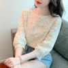 Mã L017: Áo sơ mi voan hoa tay ba phần tư nữ cao cấp hè