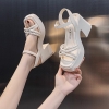 Mã L528: Giày sandal đế dày cho nữ đẹp cao cấp giày nữ đẹp cao cấp thường ngày giày cao gót đế xuồng