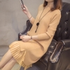 Mã A643 Giá 890K: váy len nữ phối lưới cổ 3cm thanh lịch mới