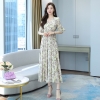 Mã H761: Đầm voan nữ trung niên cao cấp in hoa nhẹ nhàng