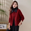 Mã L975: Áo khoác ngắn hai mặt bằng cashmere dành cho nữ