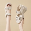 Mã L993: Giày sandal đế xuồng bằng da thật dành cho nữ cao cấp