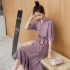 Mã B326: đầm sơ mi voan lụa phong cách Hepburn sang trọng