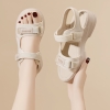 Mã L993: Giày sandal đế xuồng bằng da thật dành cho nữ cao cấp