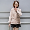 Mã F018: áo khoác nữ Grain Shearing Nữ phong cách ngắn Slim Small Young