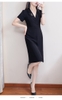 Mã K148: váy nữ cổ vest sang trọng hiện đại