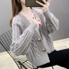 Mã K434: áo khoác len nữ cadigan khoác nhẹ Pc hàn quốc