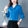 Mã F982: Áo sơ mi satin nữ phong cách nước ngoài