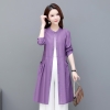 Mã M322: Áo khoác cardigan mỏng nhẹ mùa hè dành cho nữ, dáng lửng, cổ tròn, màu trơn cao cấp