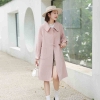Mã K496: Áo khoác nữ mùa đông cashmere hai mặt dài có nút sừng phong cách Hàn Quốc cao cấp
