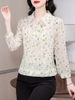 Mã L735: Áo sơ mi voan hoa tay cho nữ trung niên
