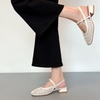 Mã M278: Giày sandal bít mũi dành cho nữ, gót dày cao cấp
