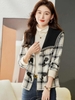 Mã K709: Áo khoác cho nữ áo cardigan kẻ sọc