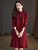 Mã K842: Váy len cashmere dệt kim cao cấp dành cho nữ mùa thu đông khí chất