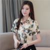 Mã C887: Áo sơ mi voan hoa nữ mới mùa hè ngắn tay phong cách phương tây