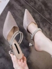 Mã L812: Dép sandal nữ đế nhọn và cao gót mũi kín