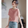 Mã L598: Áo thun nữ cao cấp tay ngắn màu trắng đơn giản