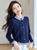 Mã K962: Áo len nữ cao cấp cao cấp cardigan dệt kim dài tay cổ đứng kiểu dáng