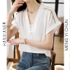 Mã M095: Áo pull mùa hè cao cấp cổ chữ V, xếp ly nhẹ