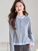 Mã K961: Áo len cardigan cho nữ cao cấp cao cấp Xuân Thu thiết kế mới nối áo ngắn bèo nhún nhỏ