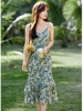 Mã M187: Đầm maxi in hoa tươi mát