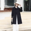 Mã K496: Áo khoác nữ mùa đông cashmere hai mặt dài có nút sừng phong cách Hàn Quốc cao cấp