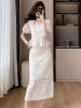 Mã L705: đầm váy ren thanh lịch cả bộ