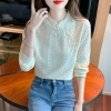 Mã K939: áo sơ mi ren nữ thời trang áo sườn xám cài nút