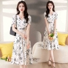 Mã L440: đầm váy đẹp cao cấp nữ cao cấp cao cấp tinh tế lụa tơ tằm cổ chữ V họa tiết hoa mùa hè