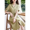 Mã H782: Đầm váy nữ cổ vest ngắn tay sang trọng cao cấp