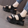 Mã L553: giày thể thao nữ đẹp cao cấp đế xuồng đế dày tăng chiều cao 8cm mới đính đá