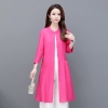 Mã M322: Áo khoác cardigan mỏng nhẹ mùa hè dành cho nữ, dáng lửng, cổ tròn, màu trơn cao cấp