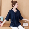 Mã B169: Áo sơ mi voan nữ có size lớn che bụng rộng rãi tay lỡ