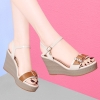 Mã H787: Giày sandal nữ đế xuồng dây quai cao 8cm