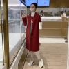Mã A003 Giá 1430K: Áo khoác nữ dáng dài phiên bản hàn quốc mùa thu đông mới dày dặn cổ búp bê