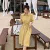 Mã B335: đầm dài sơ mi nữ cao cấp Phong cách Hepburn nhẹ nhàng